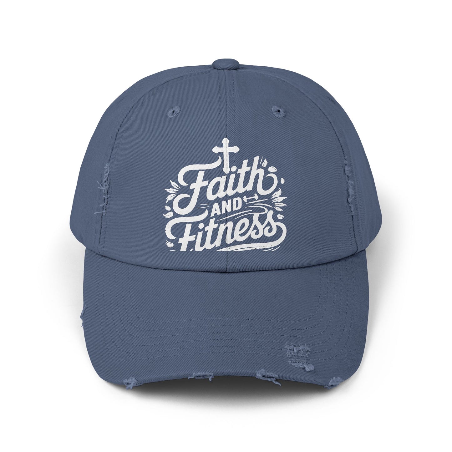 Faith And Fitness Motivational Design for Spiritual Athletes Cap
