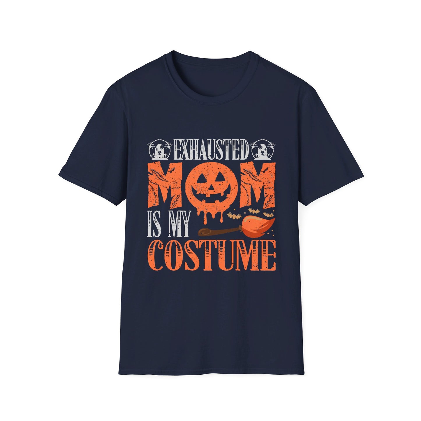 Exhausted Mom Is My Costume Funny Halloween T-Shirt