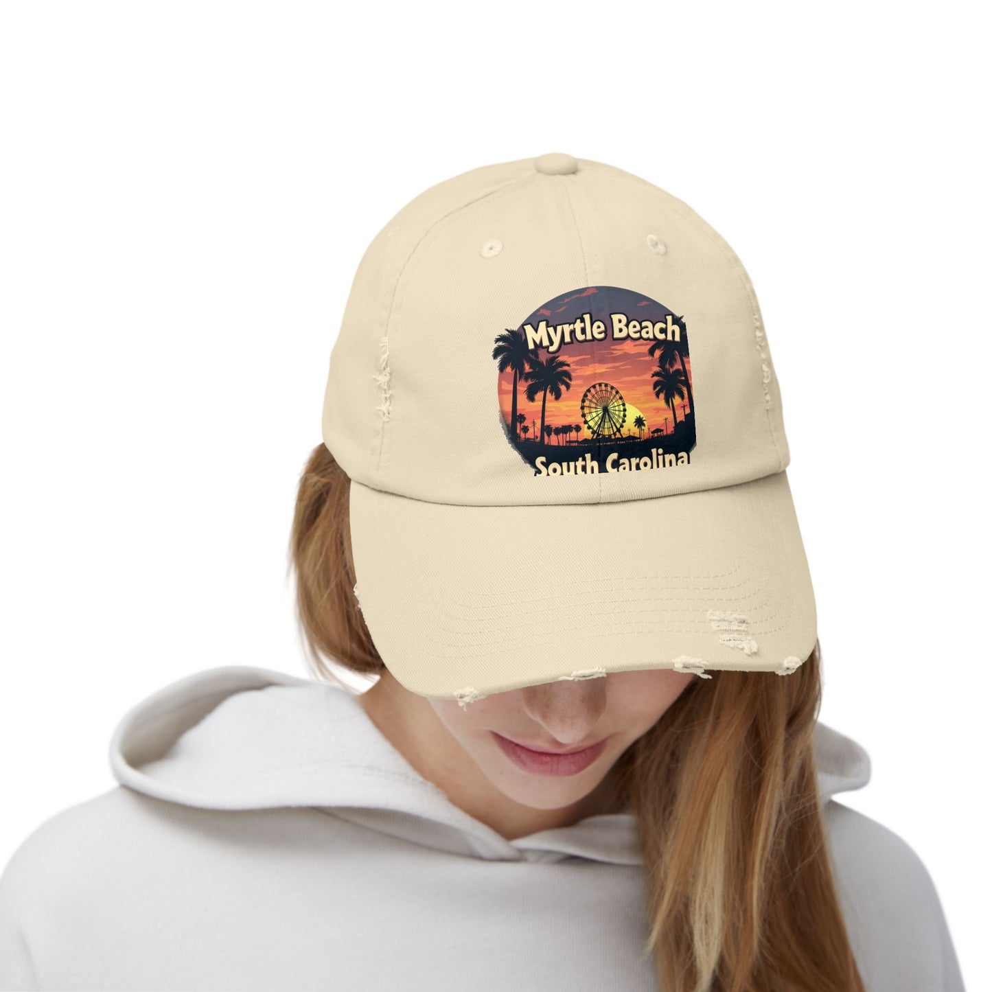 Myrtle Beach South Carolina Retro Sunset Cap