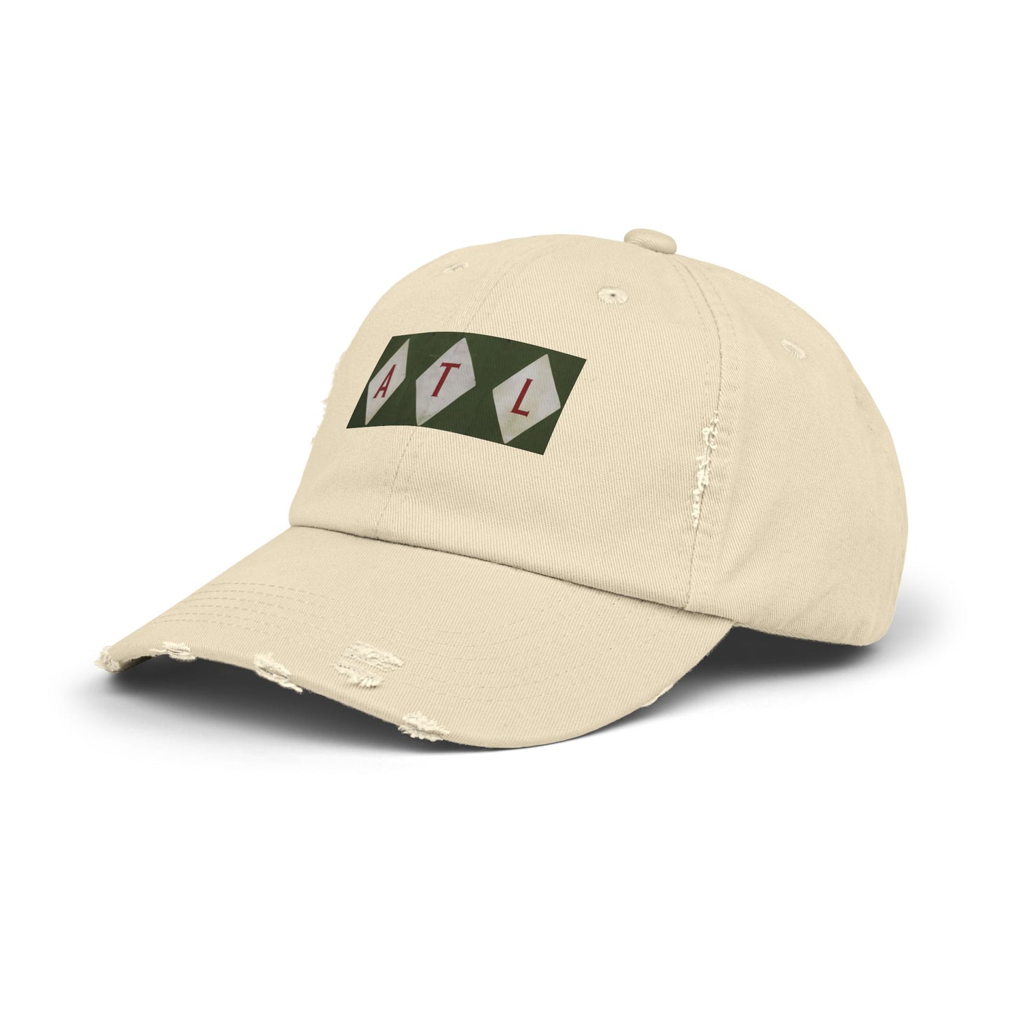 ATL Bold Lettering in Diamond Pattern Cap