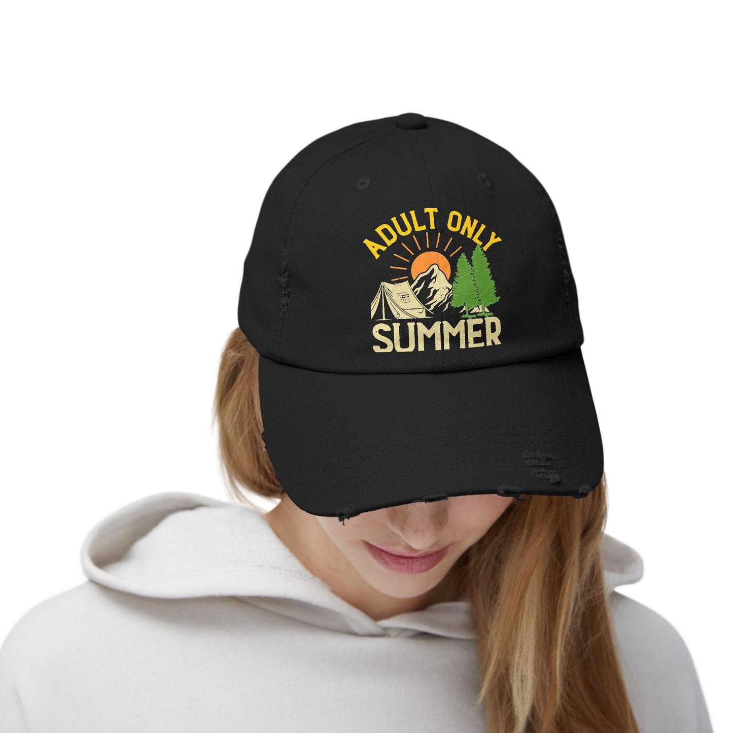 Adult Only Summer Camp Adventure Nature Camping Cap