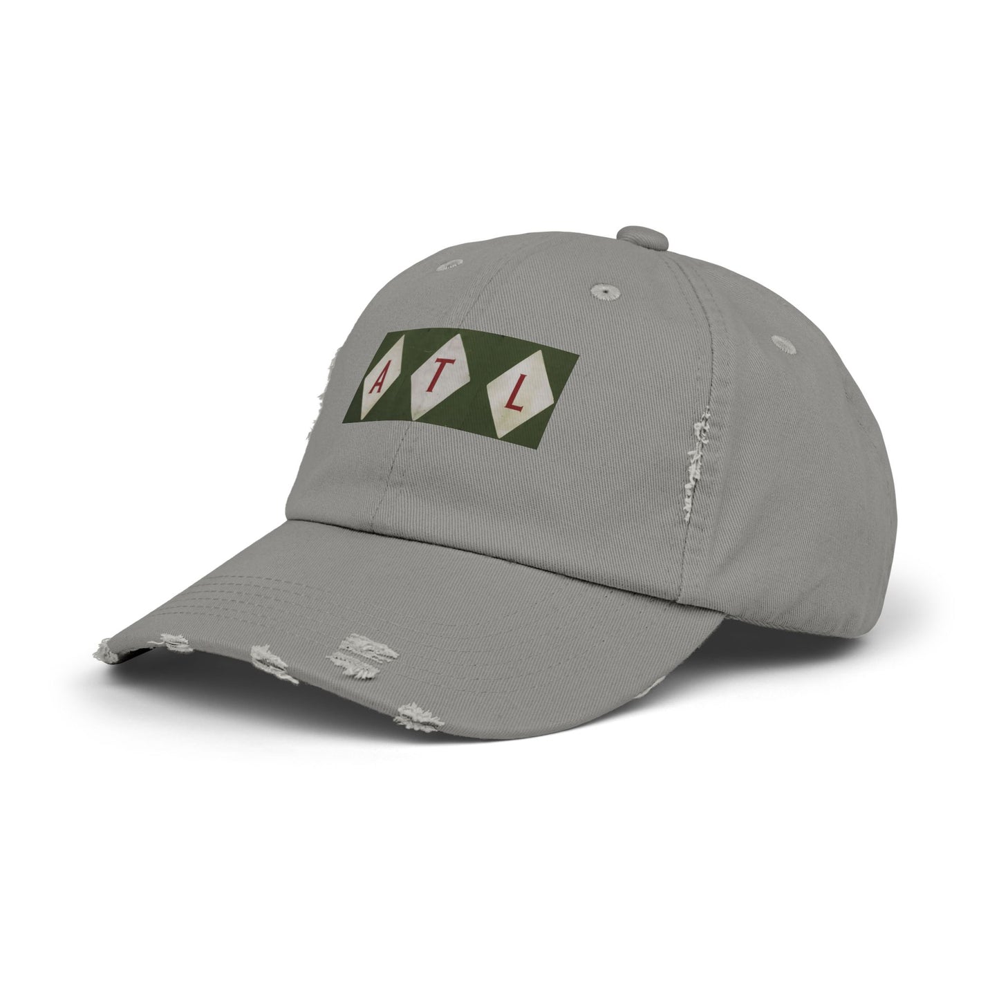 ATL Bold Lettering in Diamond Pattern Cap