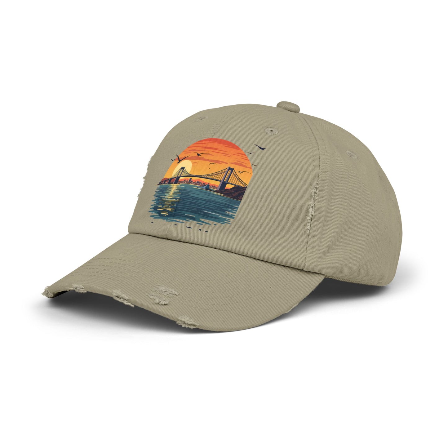 Coronado Bridge Sunset Silhouette with Seagulls and Cityscape View Cap