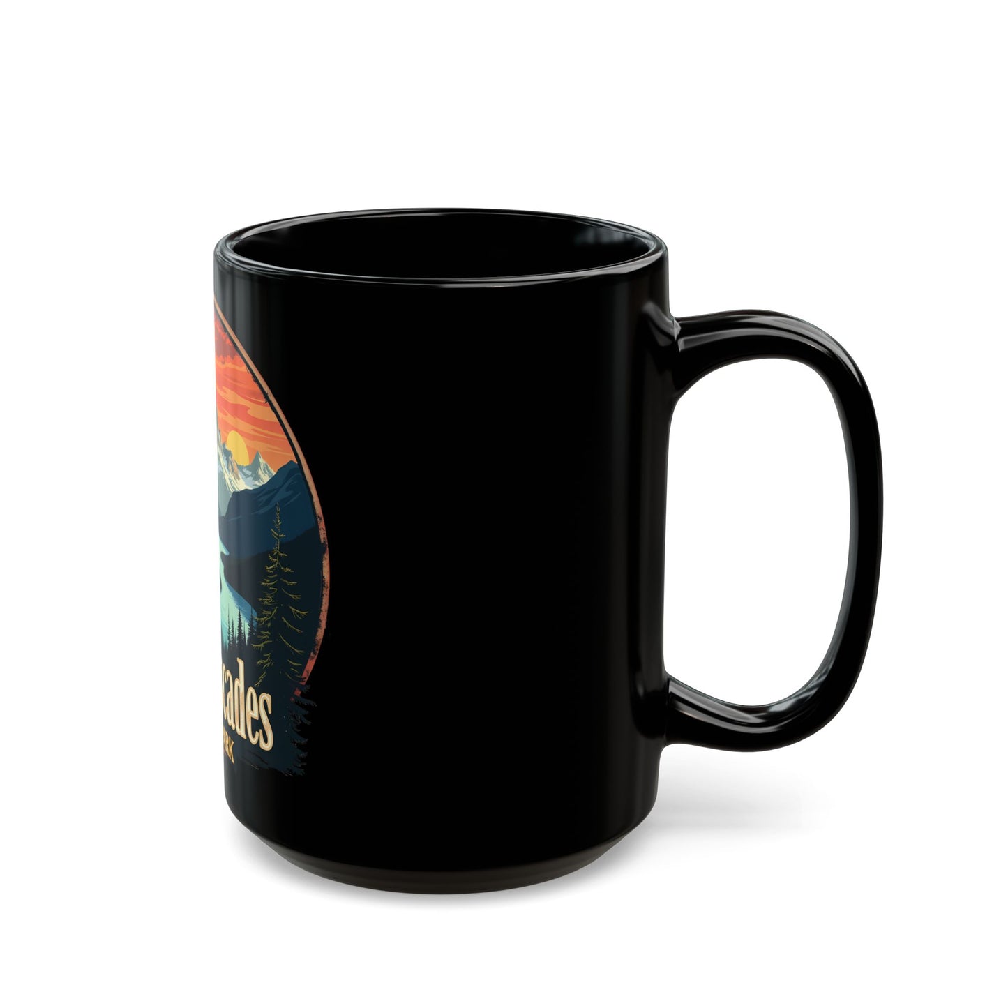 North Cascades National Park Vintage Sunset Wilderness Landscape Ceramic Mug