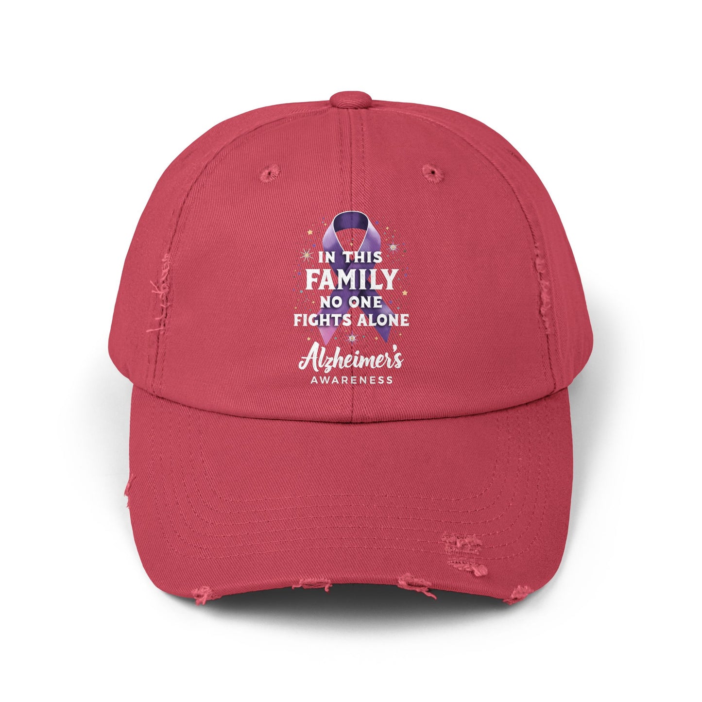 In This Family No One Fights Alone Alzheimer's Awareness Cap