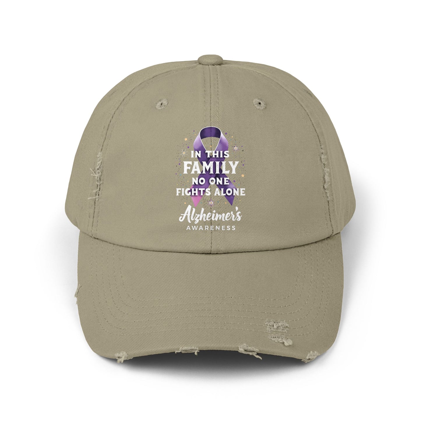 In This Family No One Fights Alone Alzheimer's Awareness Cap