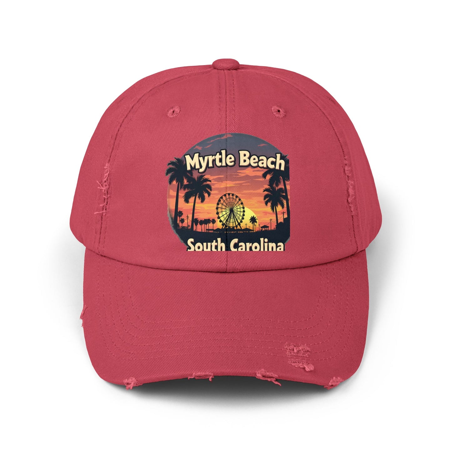 Myrtle Beach South Carolina Retro Sunset Cap