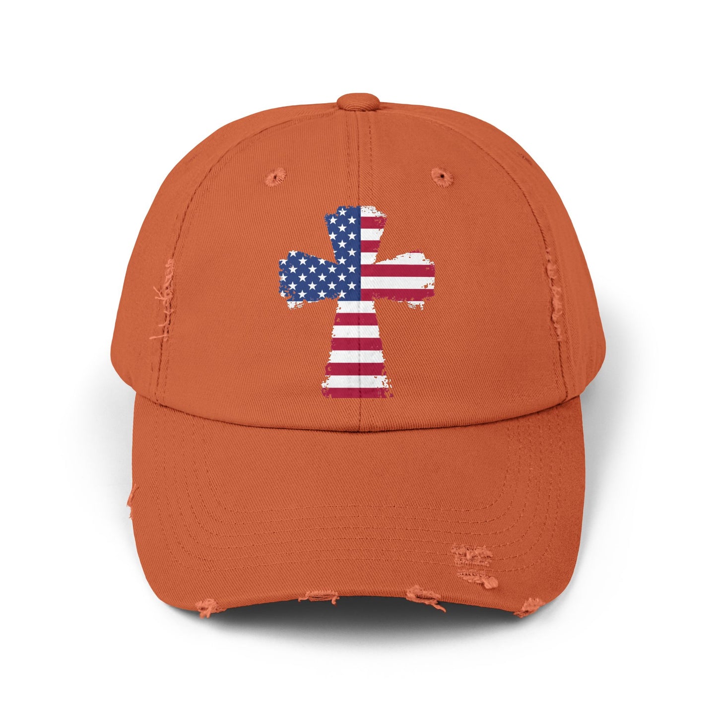 Faith Over Fear American Cross Flag Design Cap