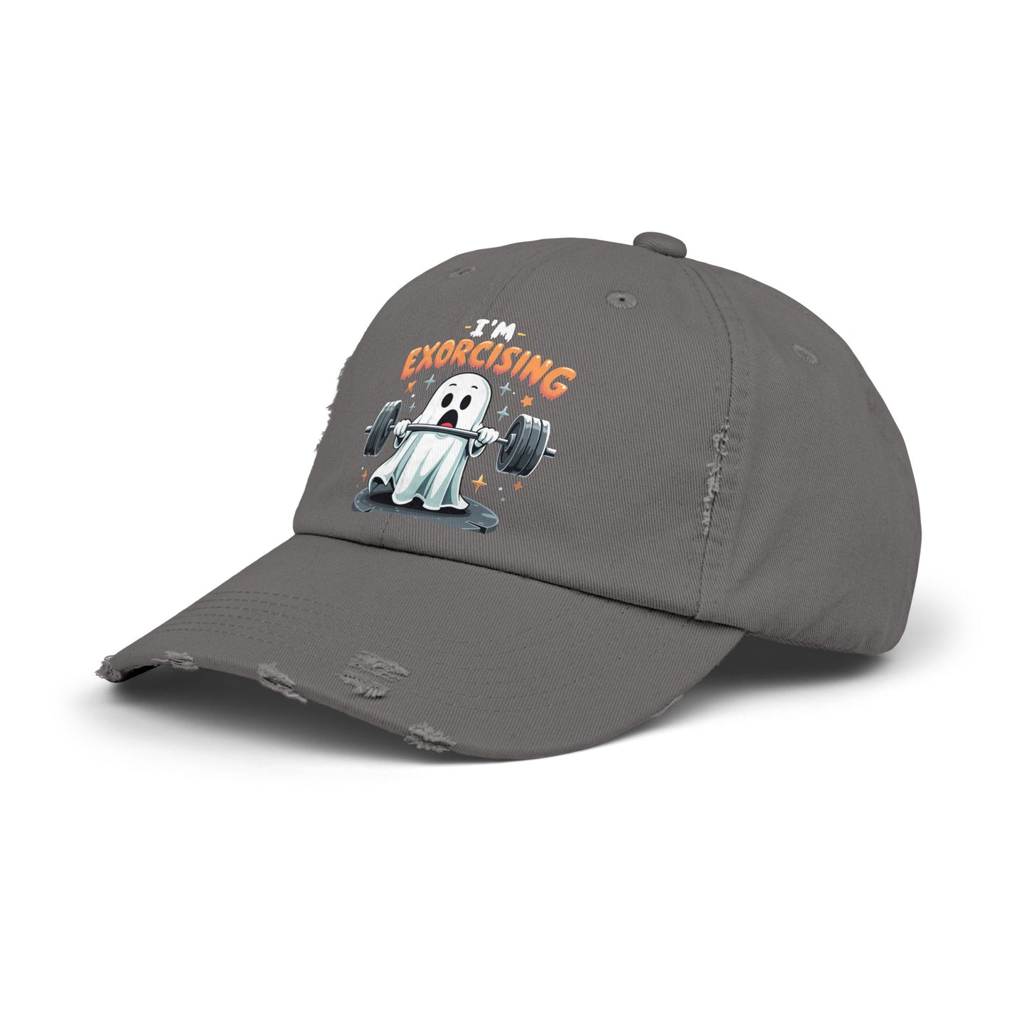 I'm Exorcising Ghost Lifting Weights Halloween Humor Cap