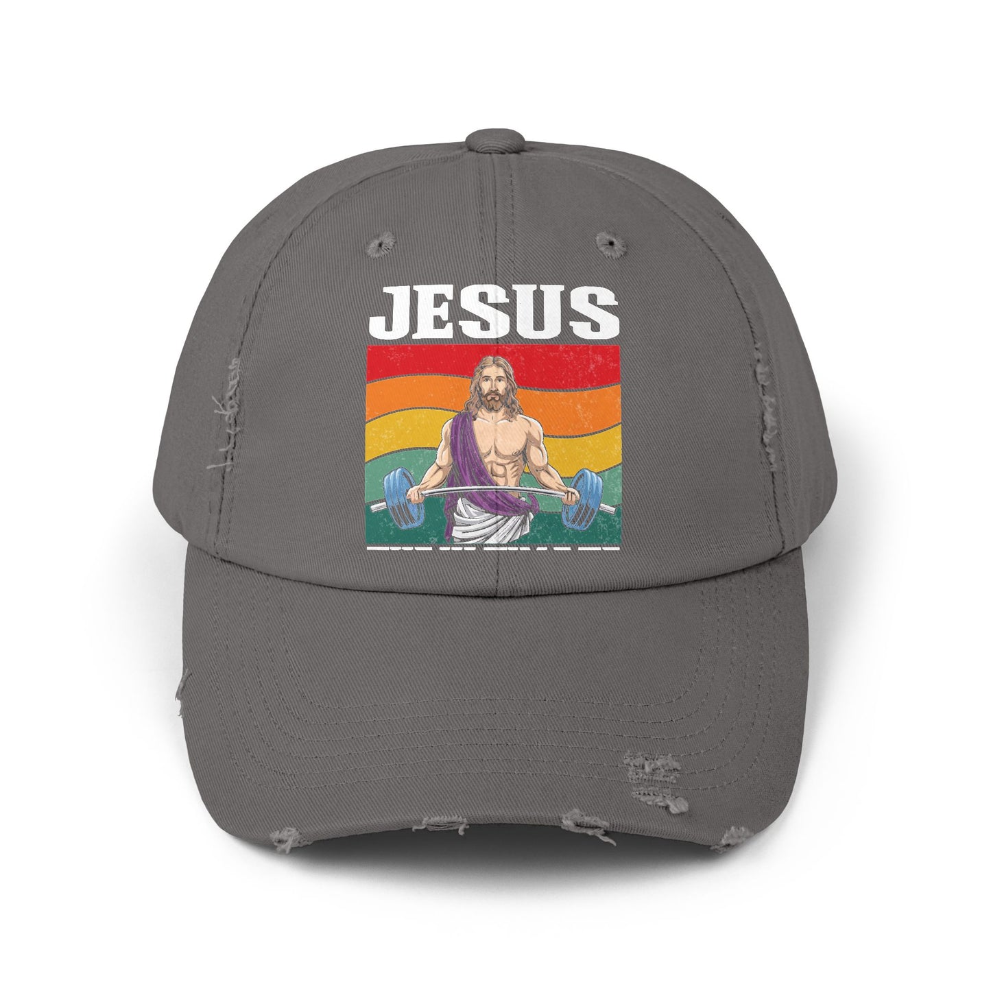 Jesus The Ultimate Deadlifter Rainbow Strength Cap
