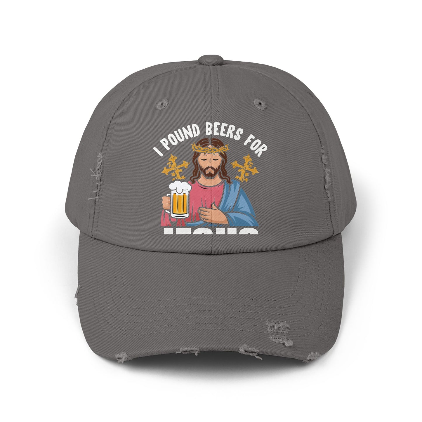 I Pound Beers For Jesus Humorous Bold Statement Cap