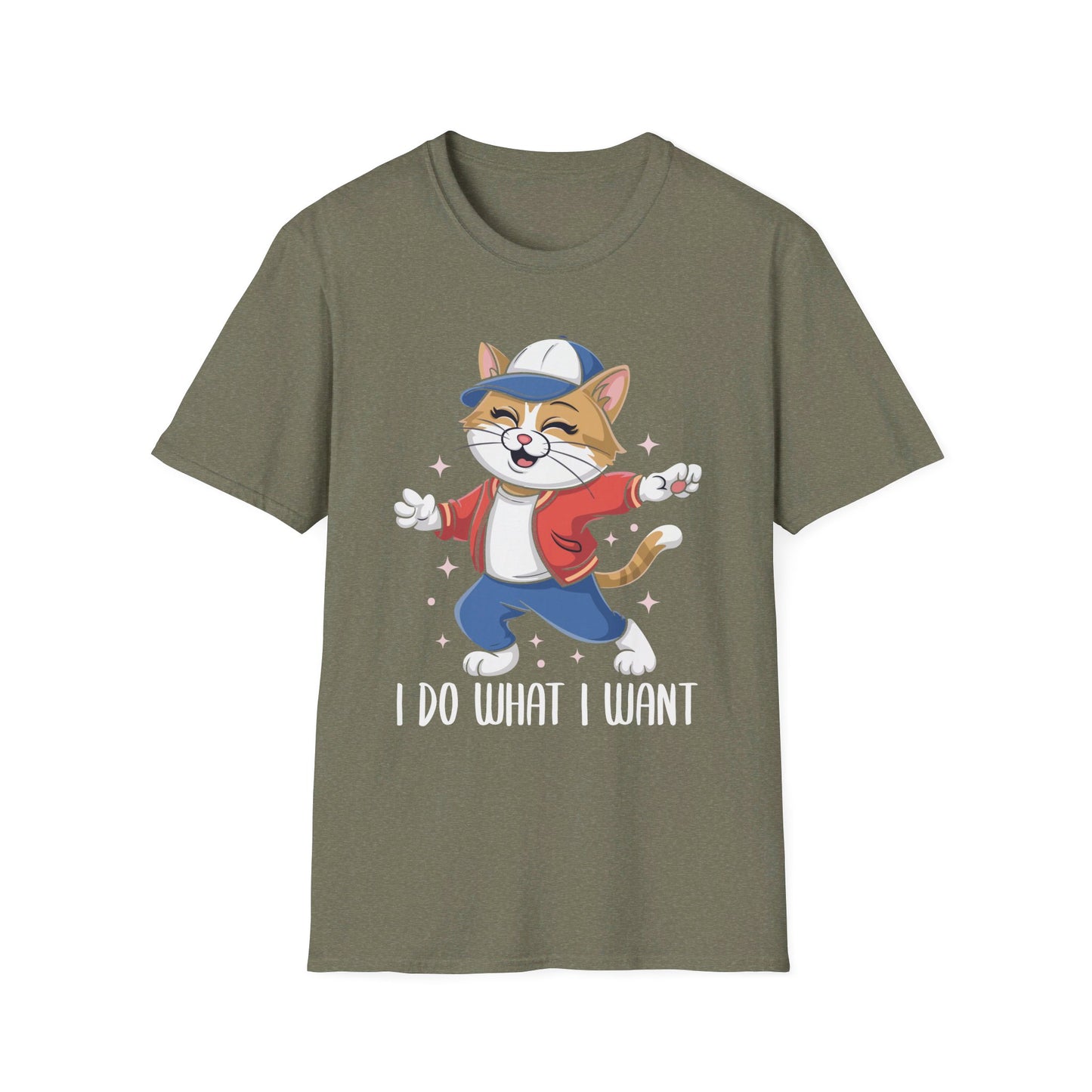 I Do What I Want Playful Cat in Cool Outfit T-Shirt