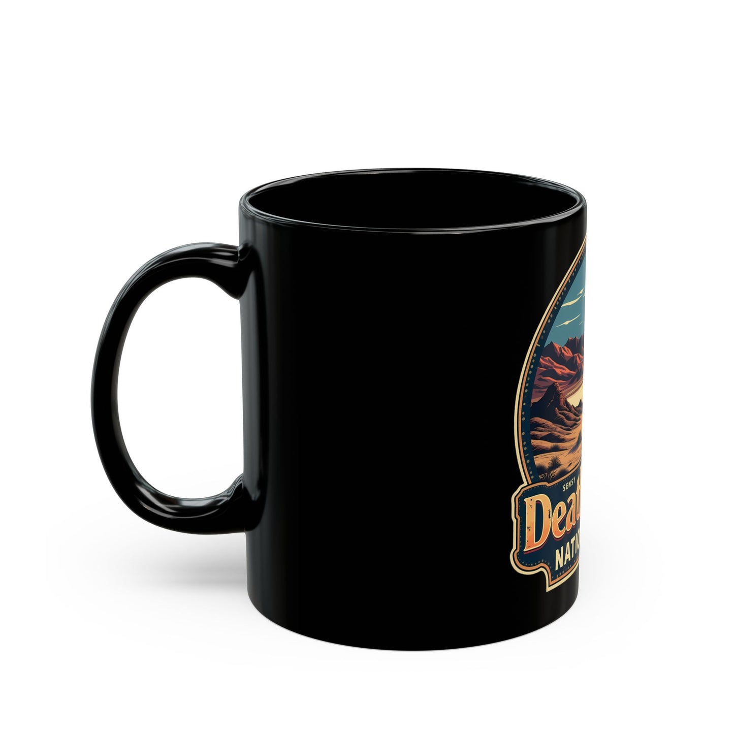 Death Valley National Park Vintage Sunset Landscape Ceramic Mug
