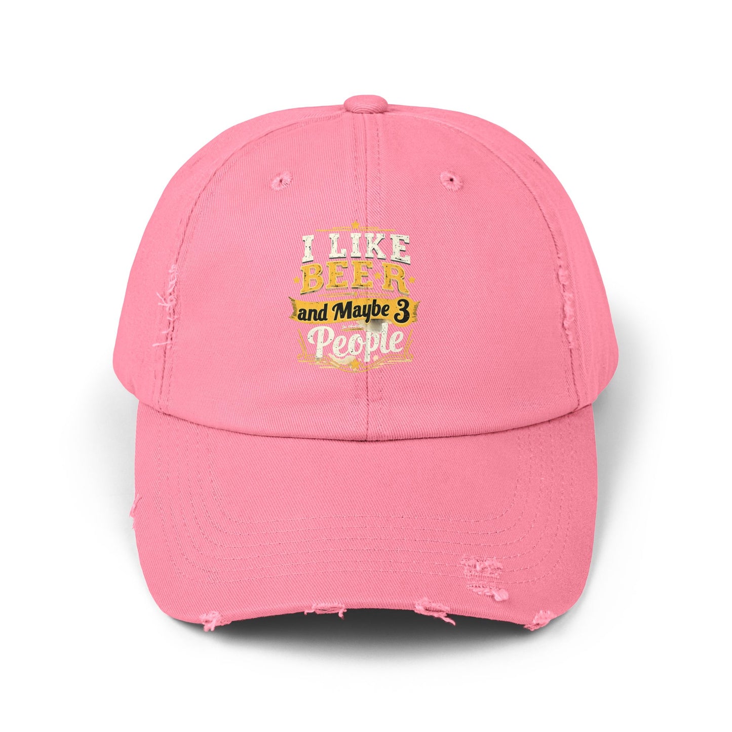 I Like Beer and Maybe 3 People - Humorous Statement Cap