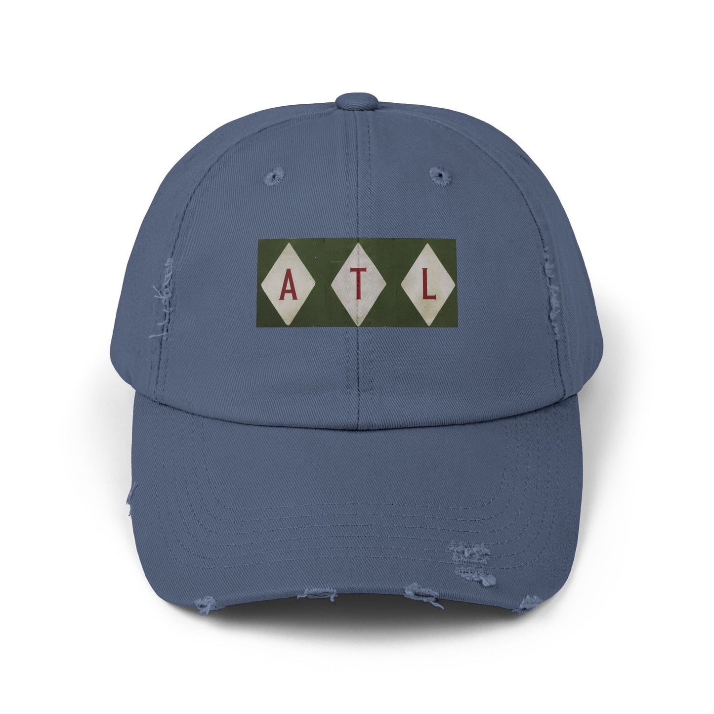 ATL Bold Lettering in Diamond Pattern Cap