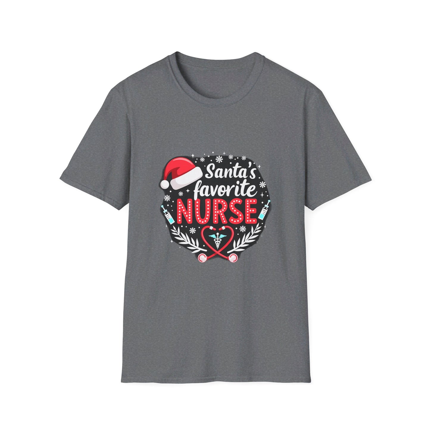 Santa's Favorite Nurse Festive Holiday Design for Nurses T-Shirt