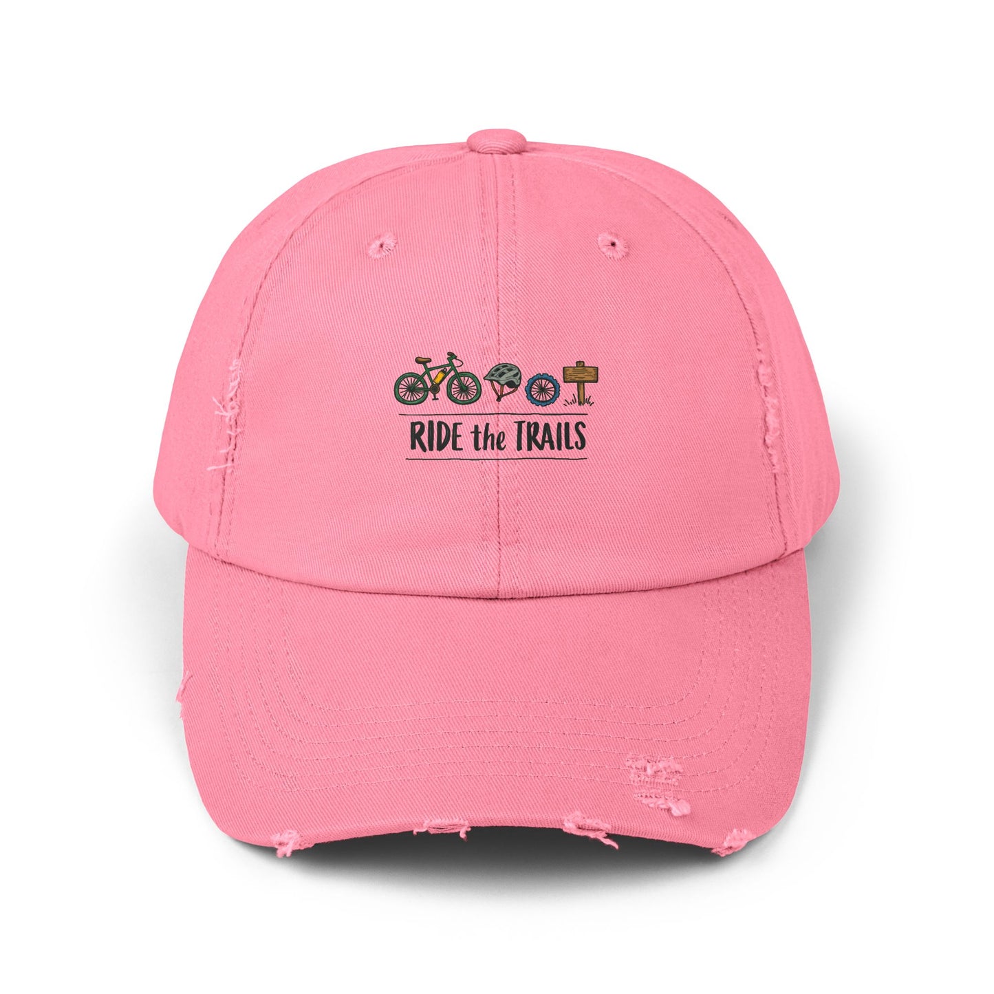 Ride the Trails Adventure Scenic Biking Journey Cap