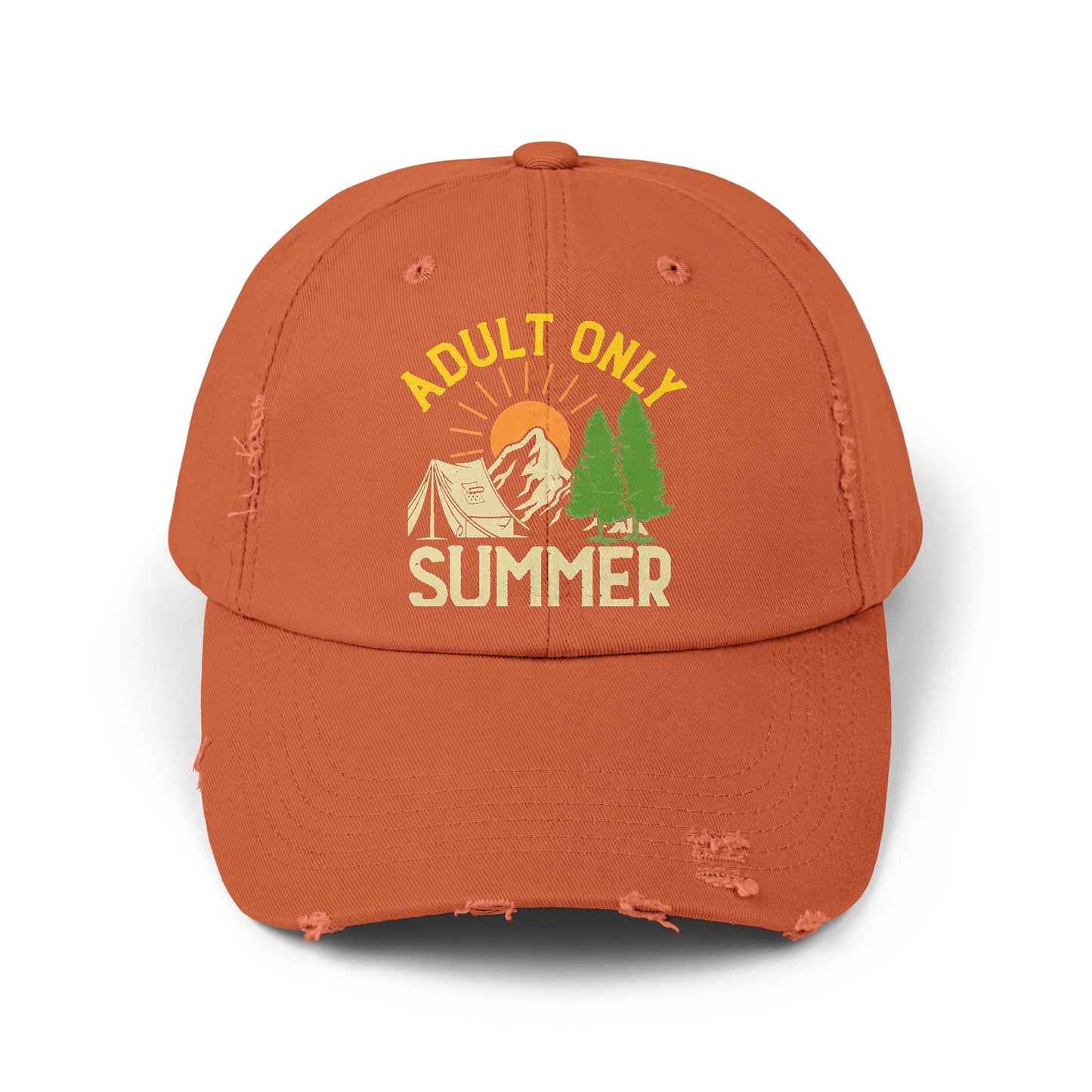 Adult Only Summer Camp Adventure Nature Camping Cap