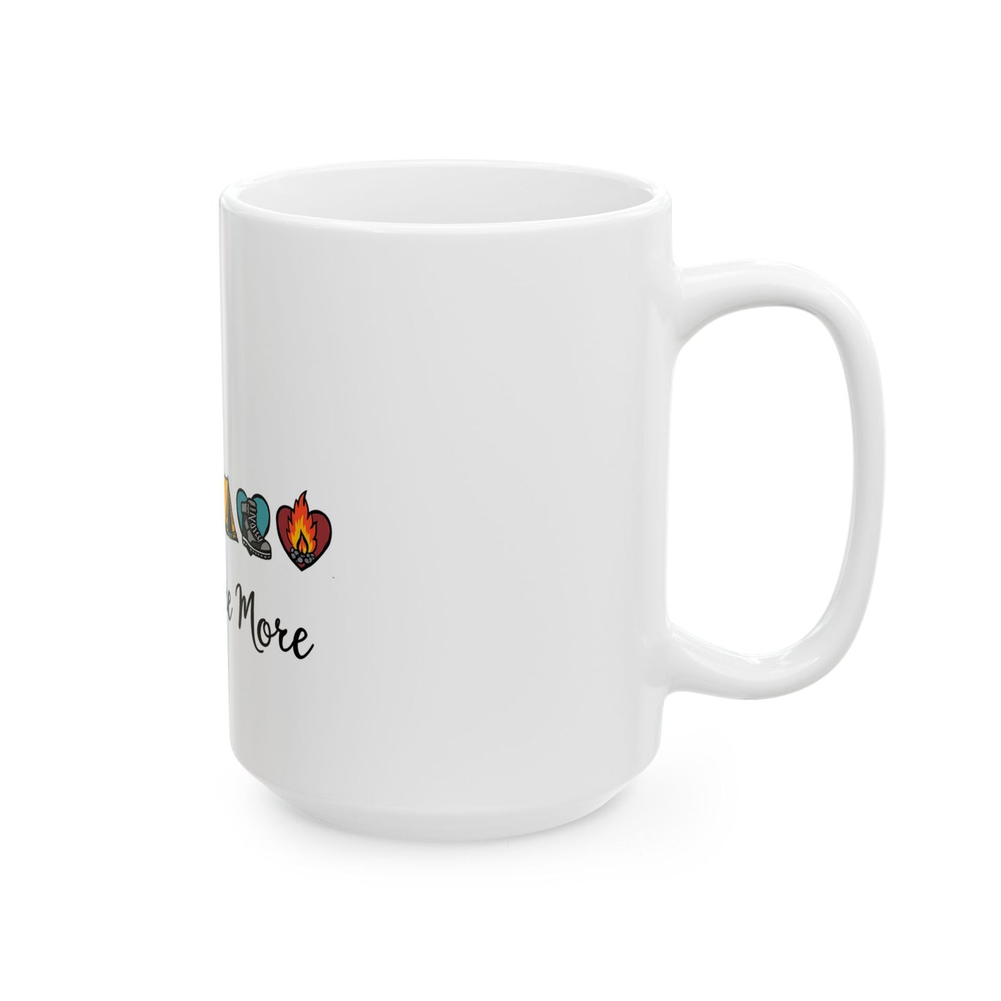 Explore More Camping Adventure Nature Icons Ceramic Mug