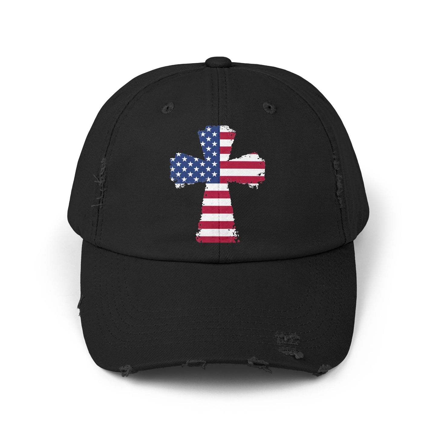 Faith Over Fear American Cross Flag Design Cap