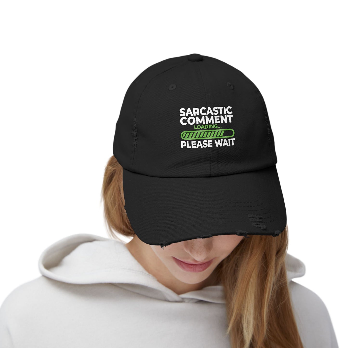 Sarcastic Comment Loading Please Wait Graphic Cap