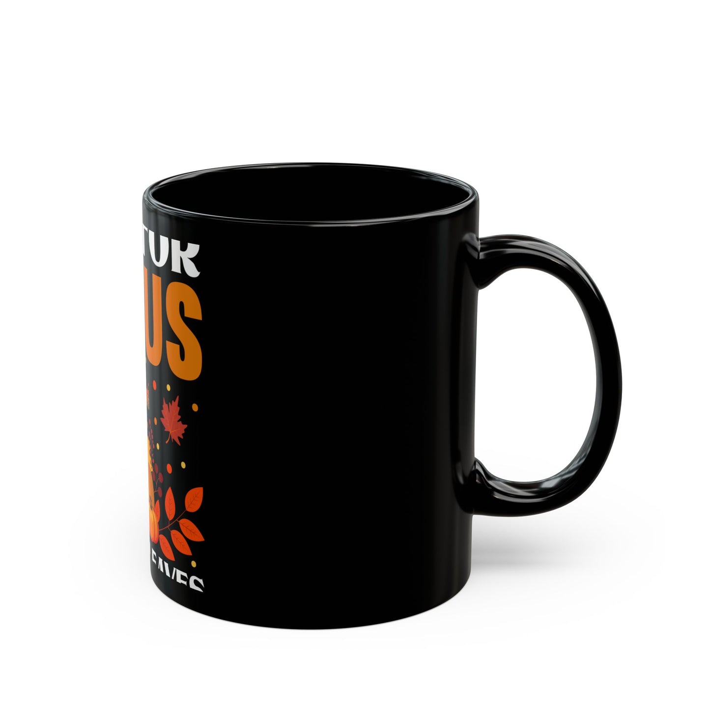 Fall For Jesus He Never Leaves Autumn Faith Ceramic Mug