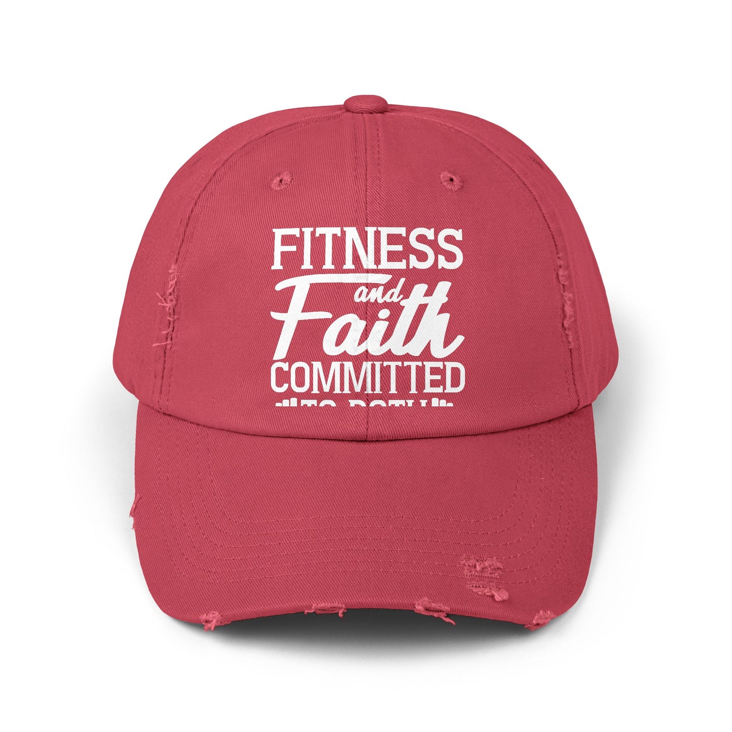 Fitness and Faith Committed to Both Inspirational Workout Motivation Cap