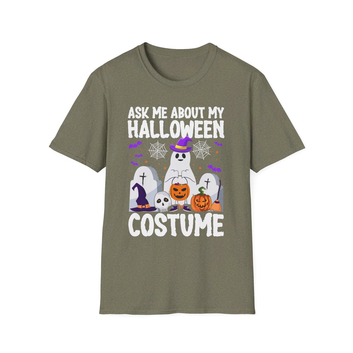 Ask Me About My Halloween Costume Ghost Spooky Fun T-Shirt