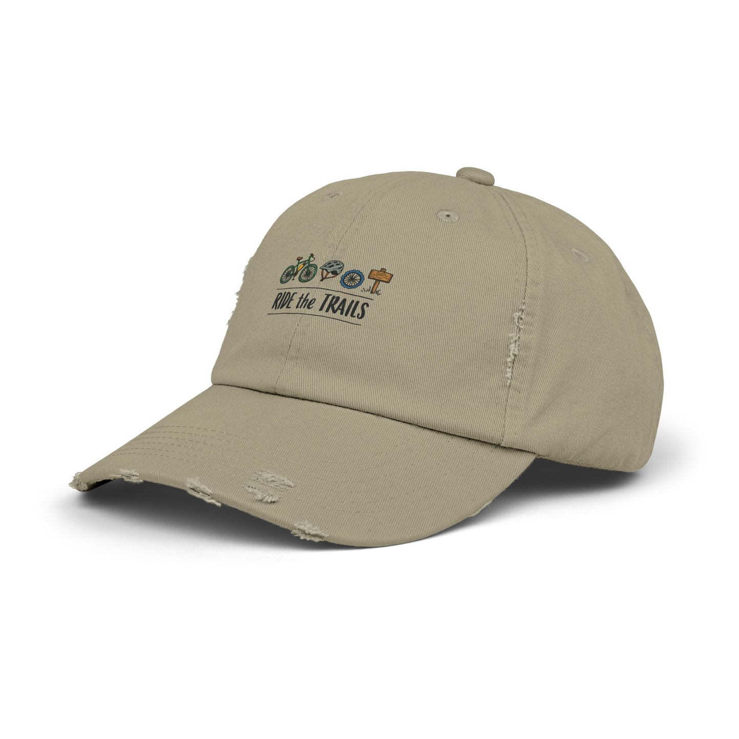 Ride the Trails Adventure Scenic Biking Journey Cap