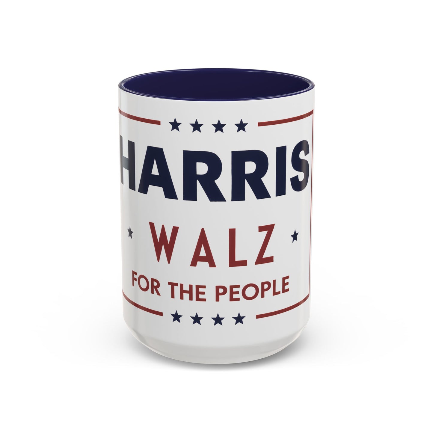Harris Walz For the People 2024 Election Accent Coffee Mug (11, 15oz)
