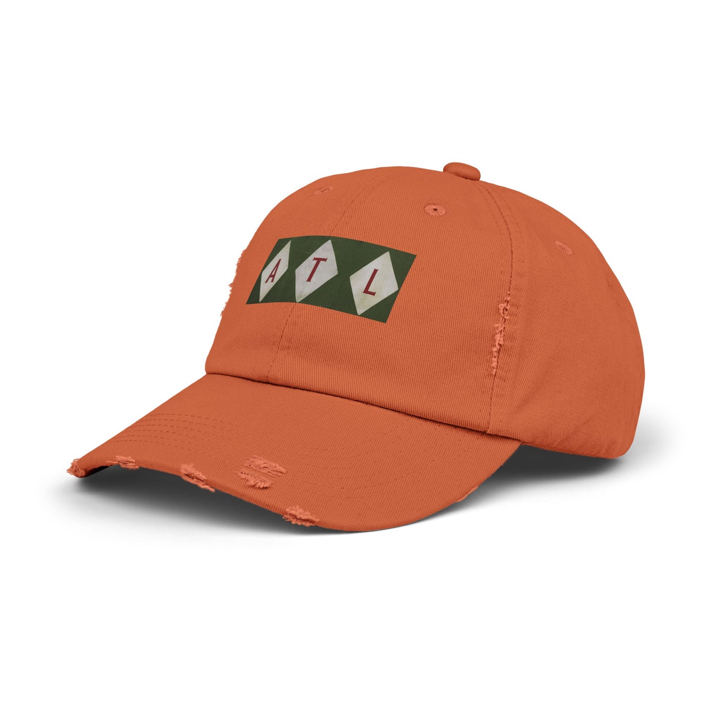 ATL Bold Lettering in Diamond Pattern Cap