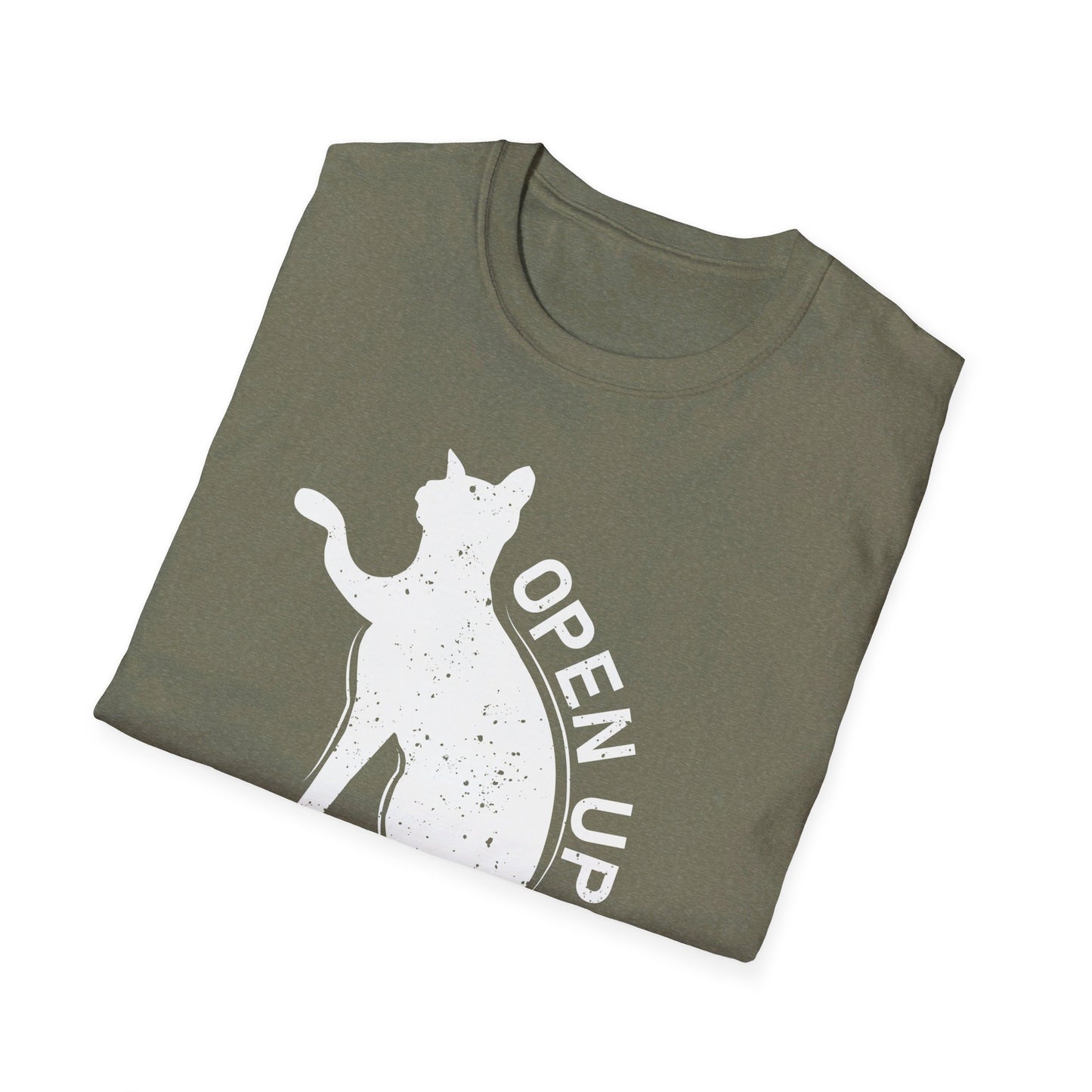 Open Up It's The Fuzz Funny Cat Silhouette T-Shirt