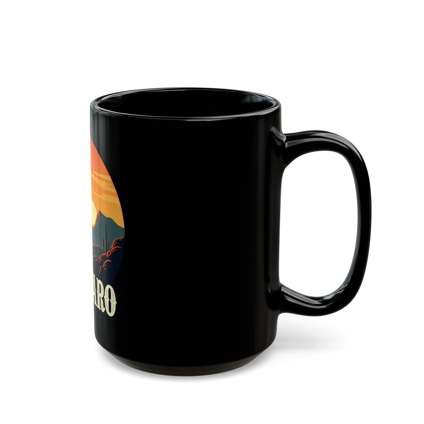 Saguaro National Park Sunset Cactus Landscape Vintage Poster Ceramic Mug