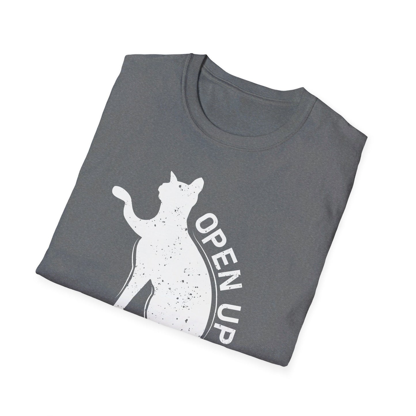 Open Up It's The Fuzz Funny Cat Silhouette T-Shirt