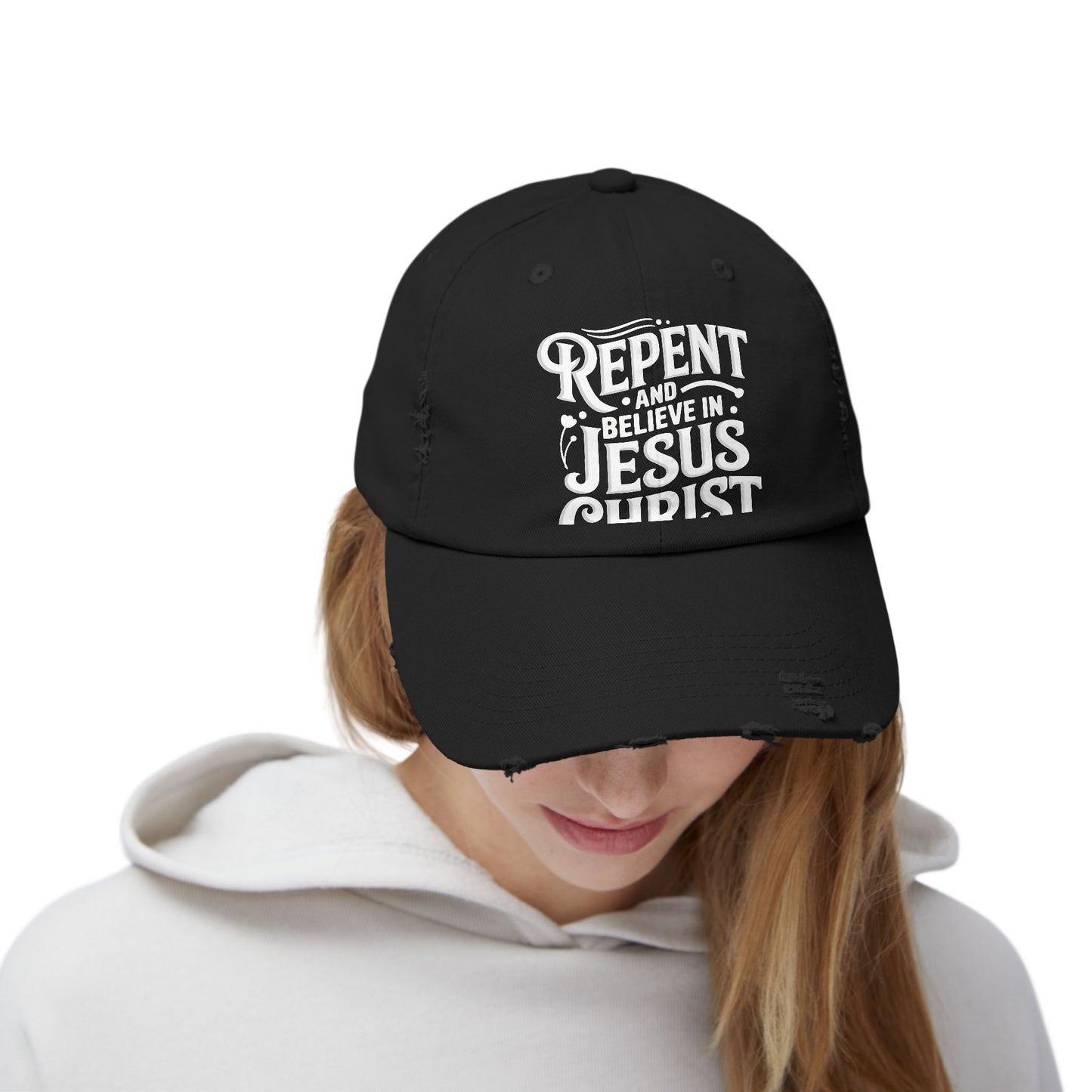 Repent and Believe in Jesus Christ Inspirational Message Cap