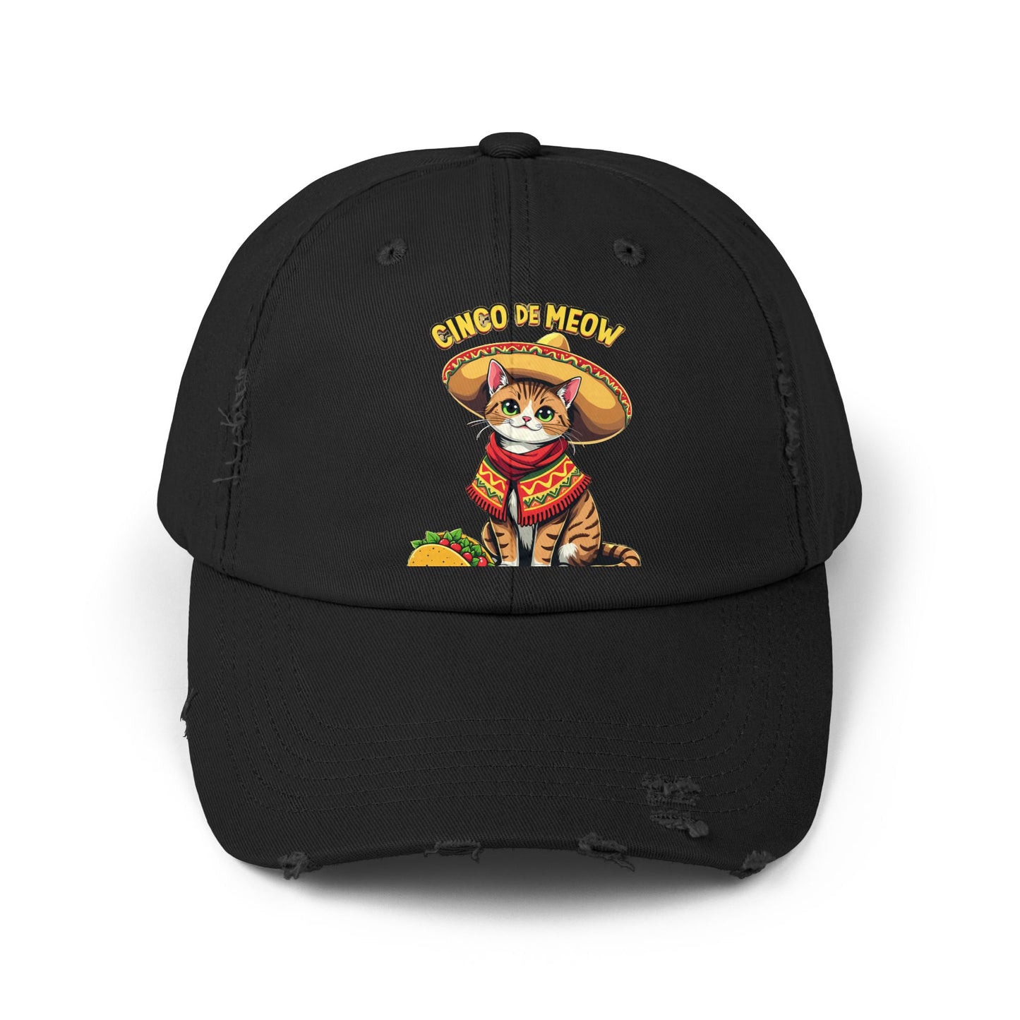 Cinco De Meow Festive Cat Celebration with Sombrero and Taco Cap