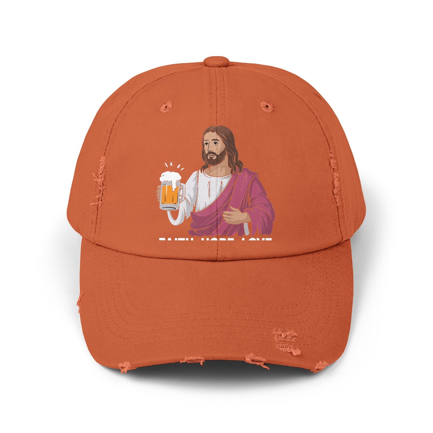 Faith Hope Love and a Cool Beer Fun Cap