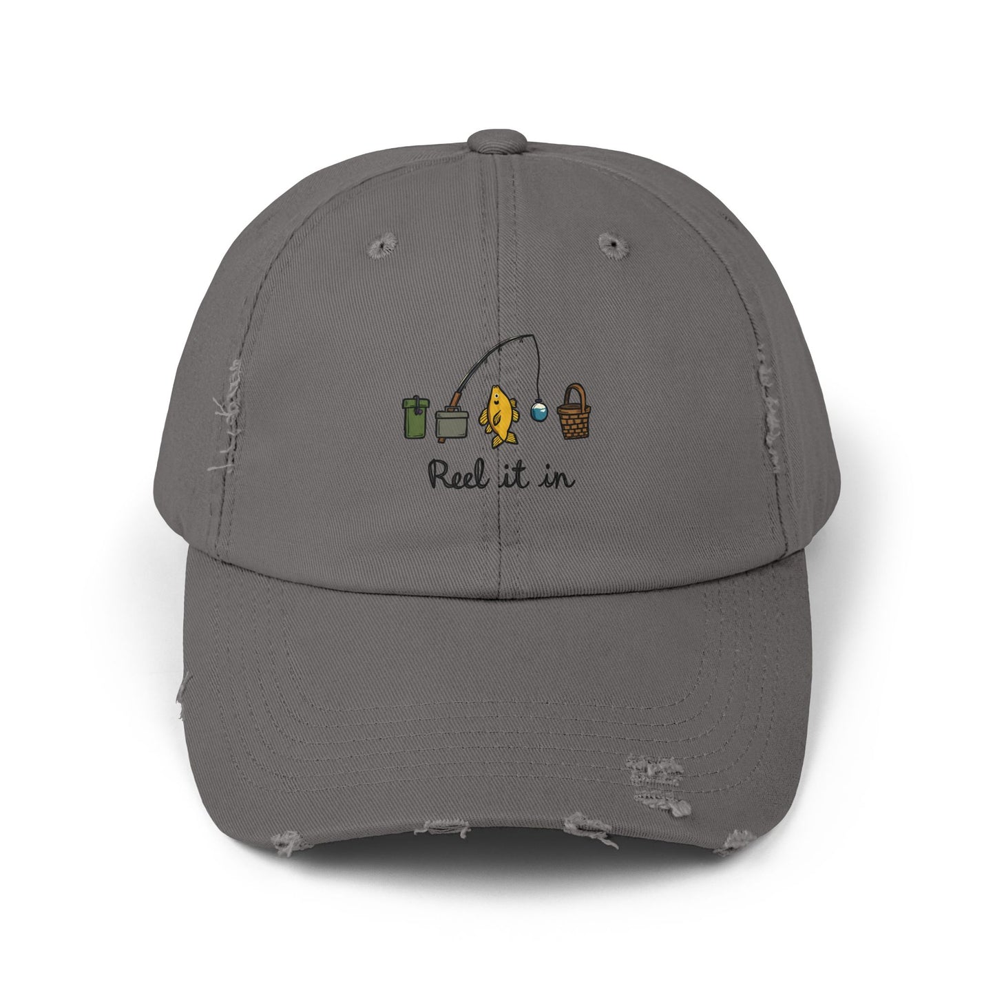 Reel It In Fishing Adventure Illustration That Captures the Joy of Angling and Outdoor Fun Cap