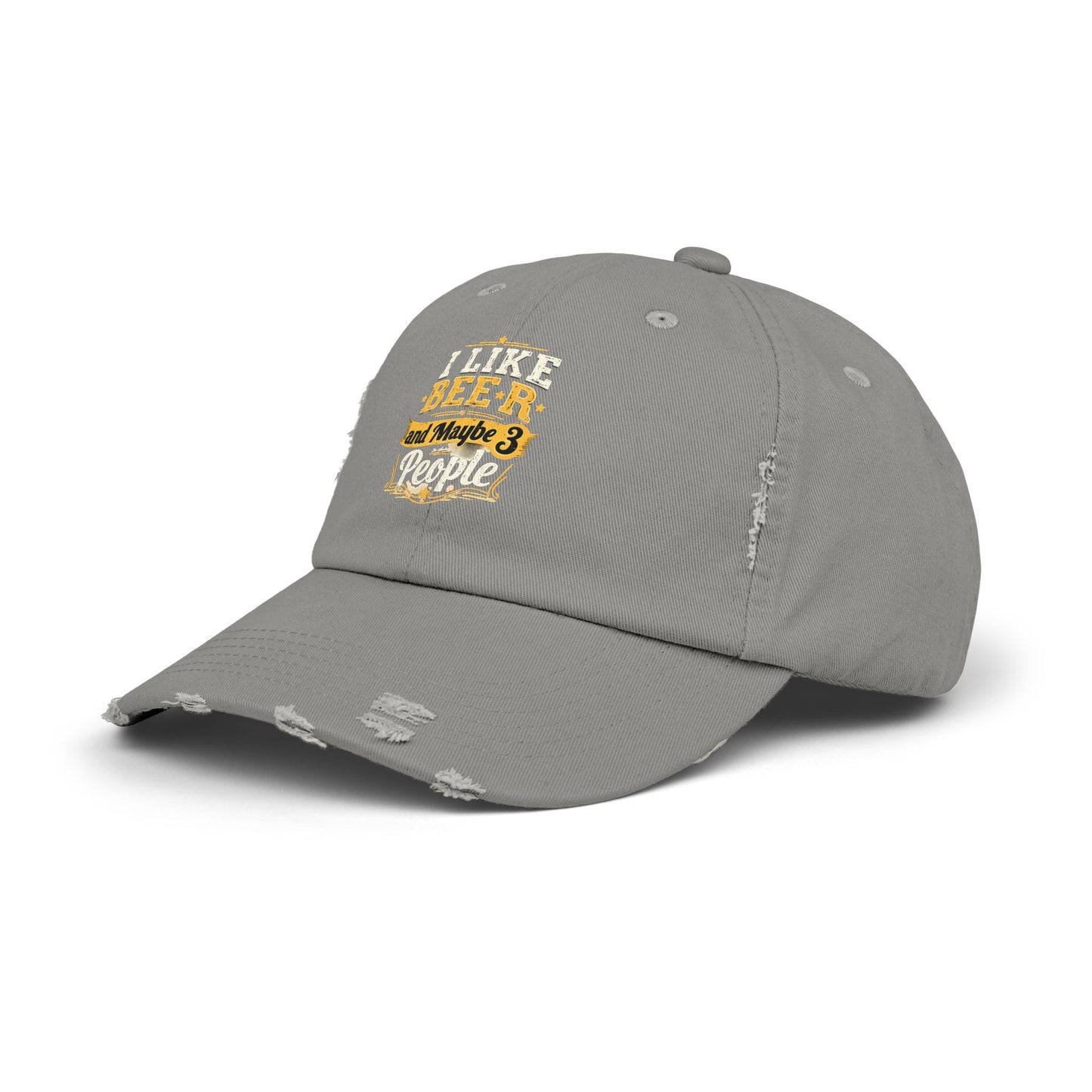 I Like Beer and Maybe 3 People - Humorous Statement Cap