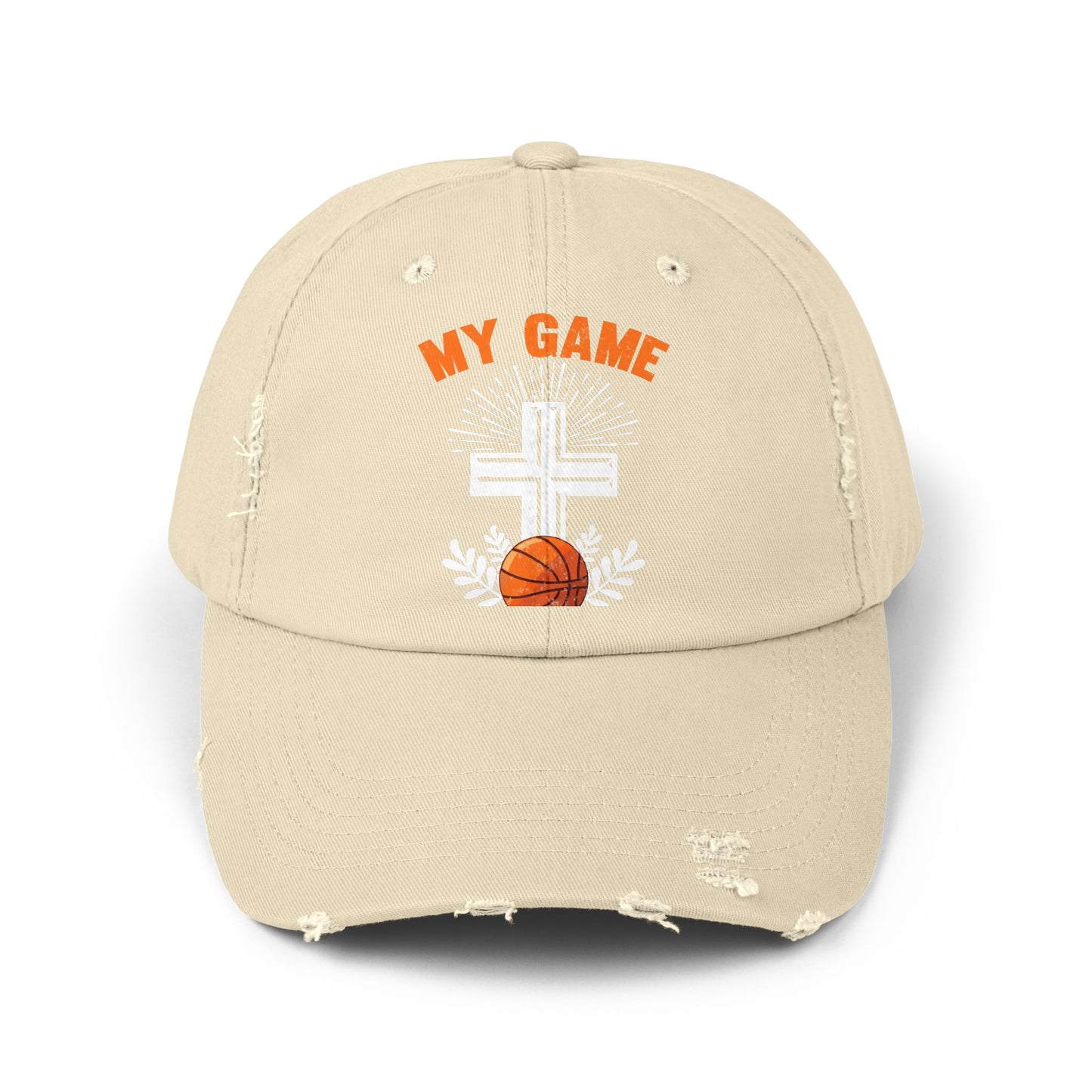 My Game His Glory Basketball Faith Cross Cap