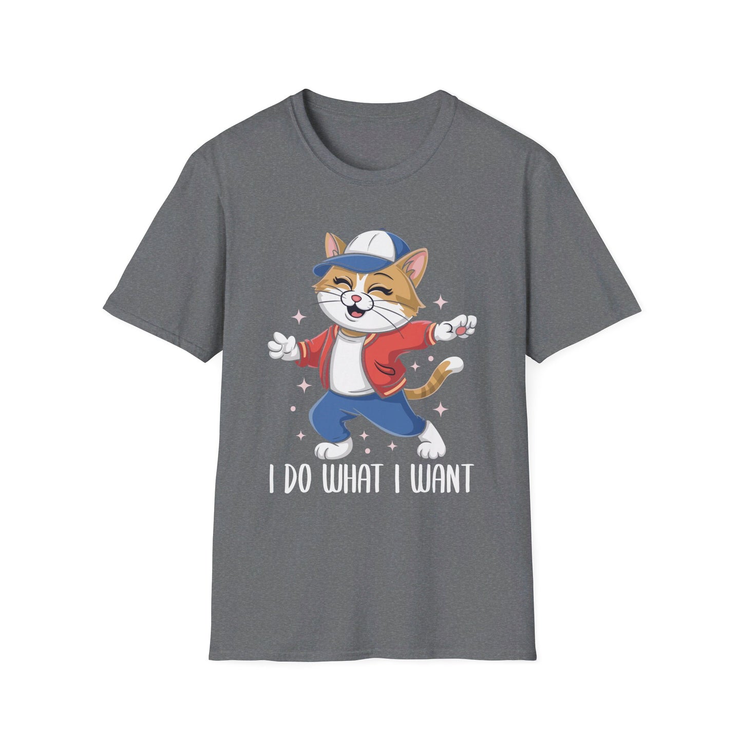 I Do What I Want Playful Cat in Cool Outfit T-Shirt
