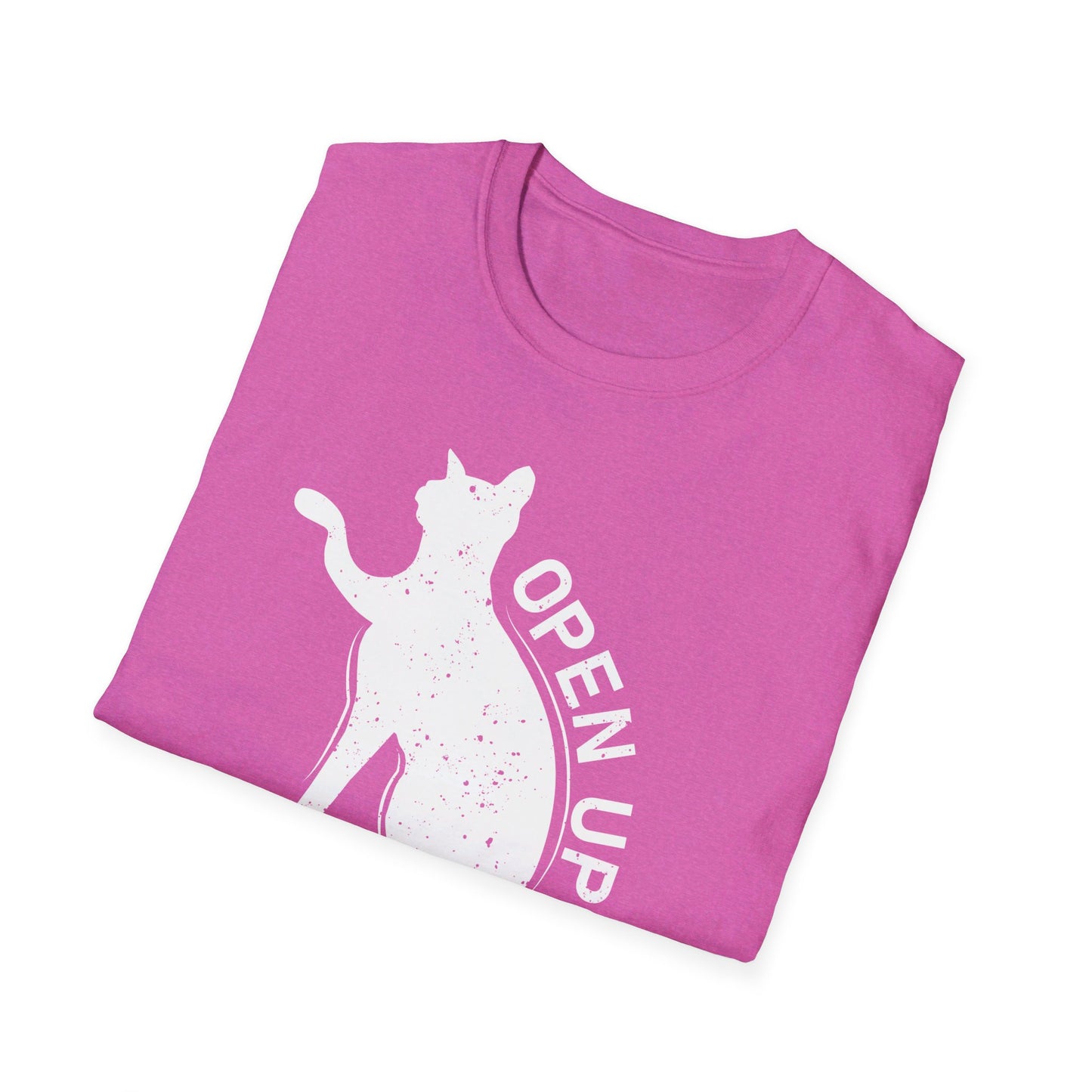 Open Up It's The Fuzz Funny Cat Silhouette T-Shirt