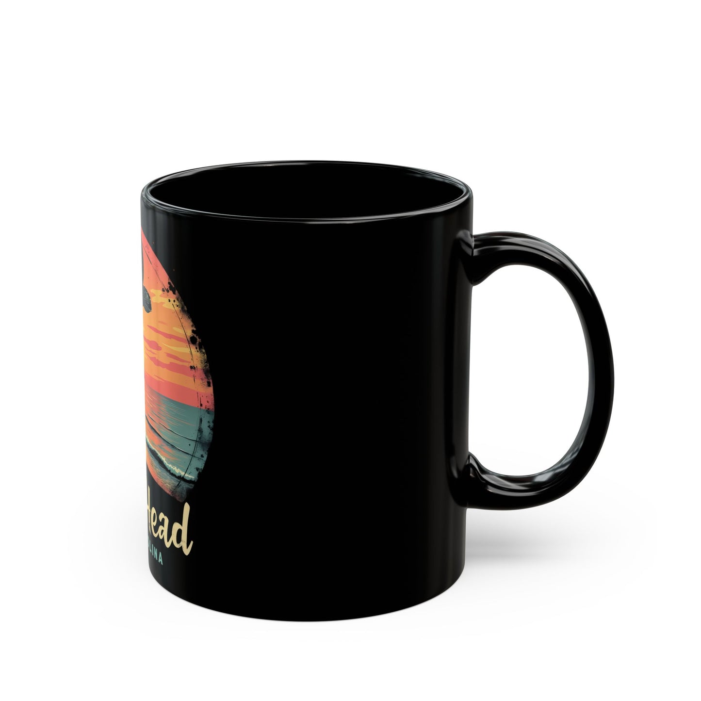 Hilton Head South Carolina Sunset Beach Turtle Ceramic Mug