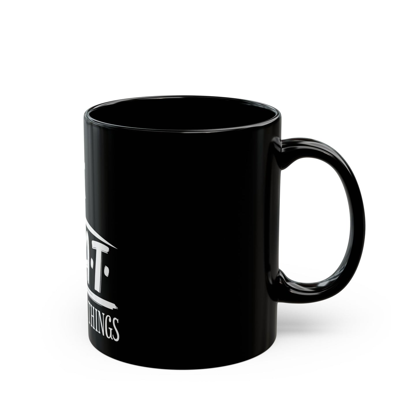 God Over All Things Faithful Expression with Cross Symbol Ceramic Mug