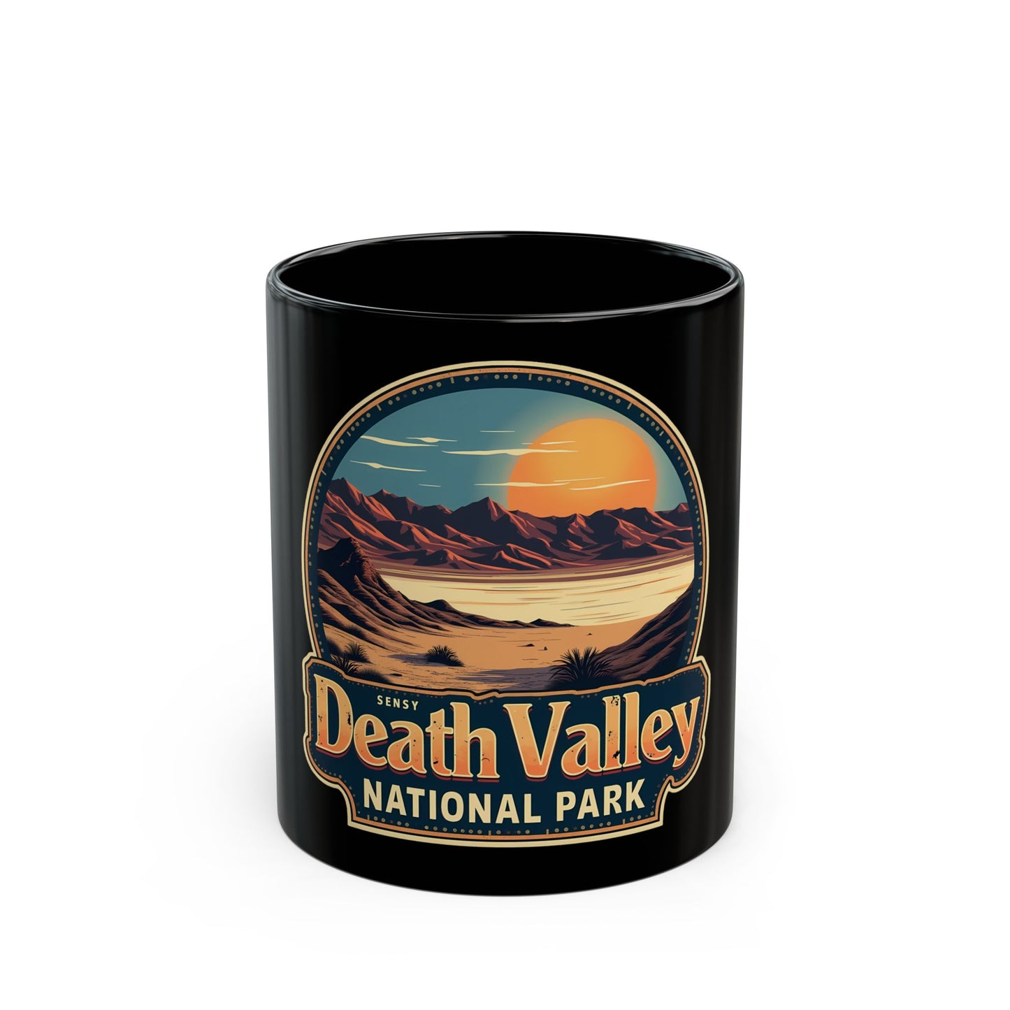 Death Valley National Park Vintage Sunset Landscape Ceramic Mug