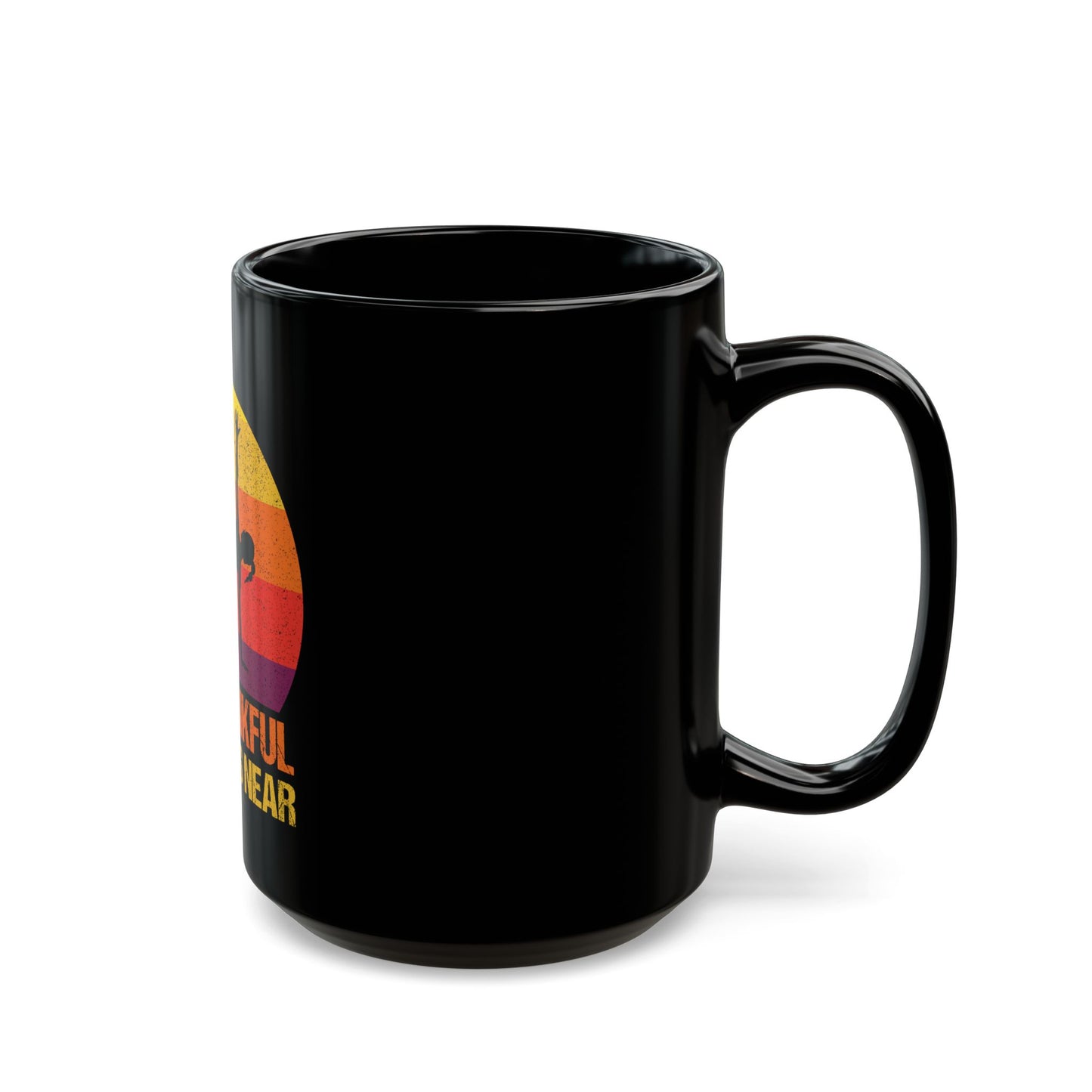 I'm Thankful The End Is Near Sunset Yoga Pose Ceramic Mug
