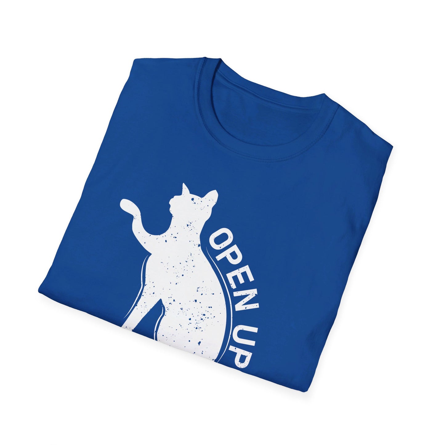 Open Up It's The Fuzz Funny Cat Silhouette T-Shirt