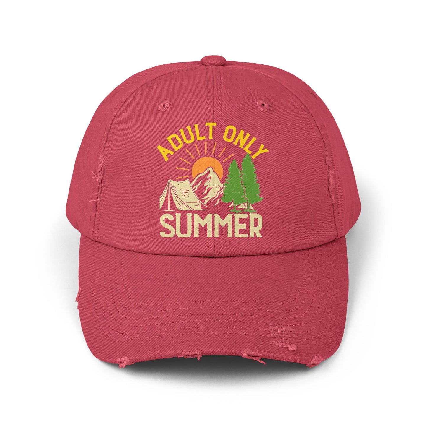 Adult Only Summer Camp Adventure Nature Camping Cap