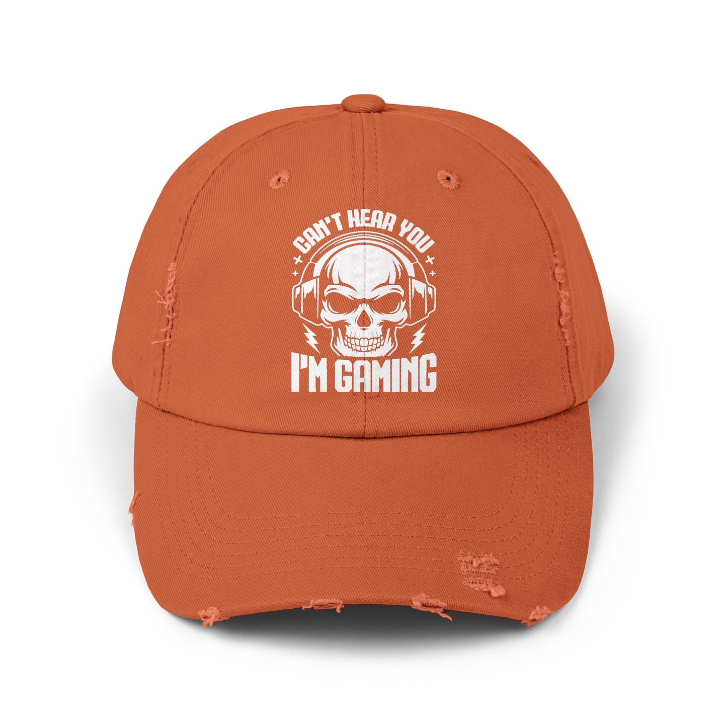 Can't Hear You I'm Gaming Skull Headphones Cap