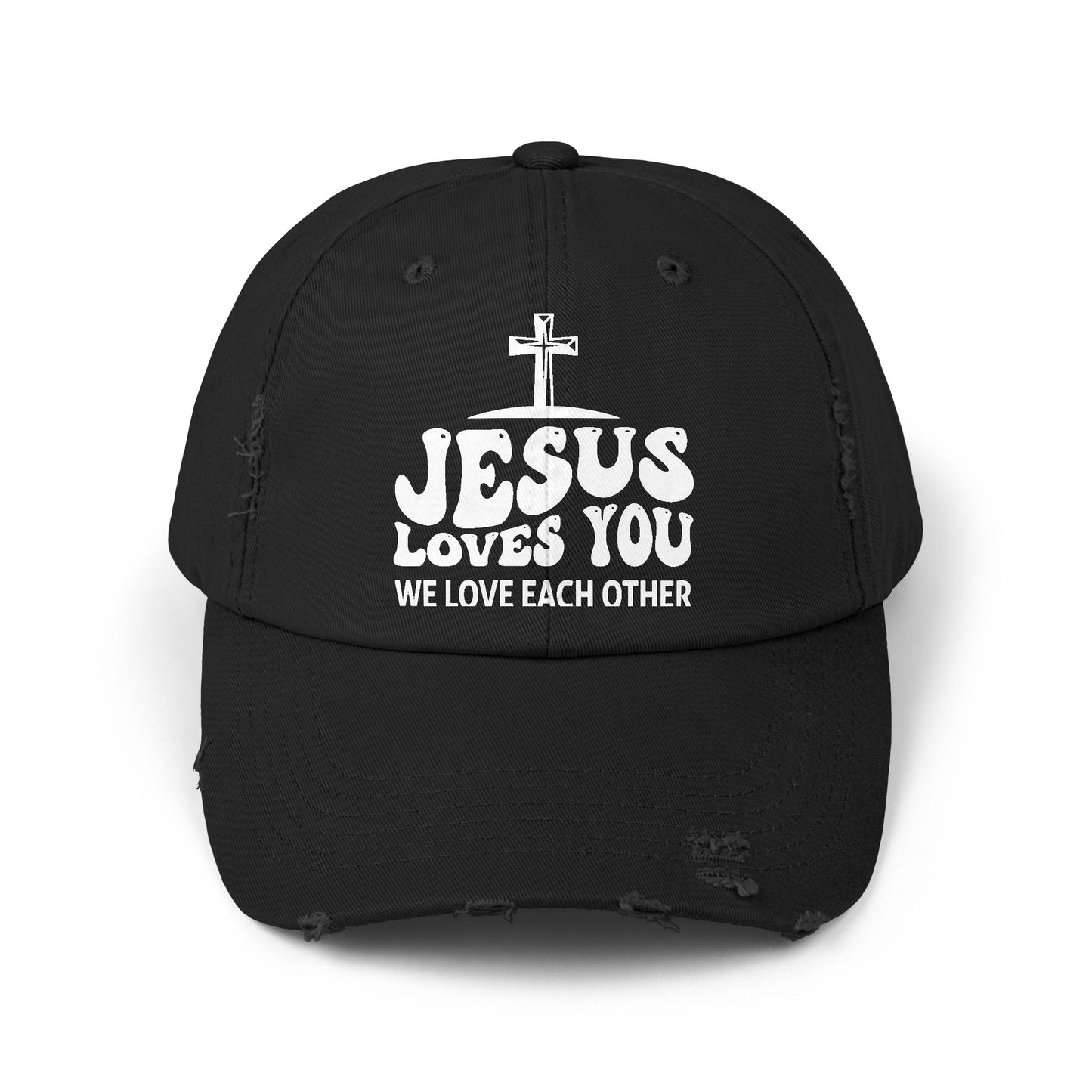 Jesus Loves You 1 John 4:19 Verse Cross Cap